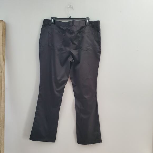 Simply Vera Vera Wang Black Satin Straight Leg Pants 16P - Picture 2 of 9